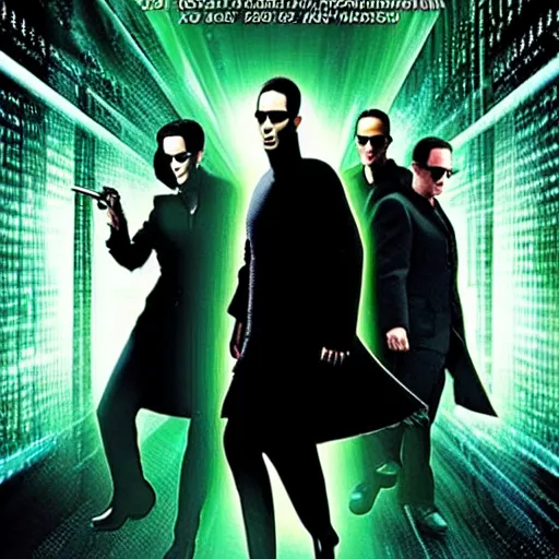 Prompt: matrix movie poster