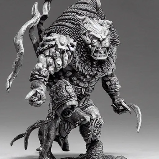 Prompt: An ancient intimidating war troll with a unique design by kentaro miura, hyper-detailed, stunning quality