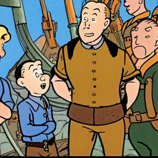 Prompt: tintin as drawn by don bluth