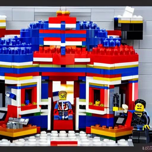 Prompt: concept art for a new 2 0 2 0 united states election lego set