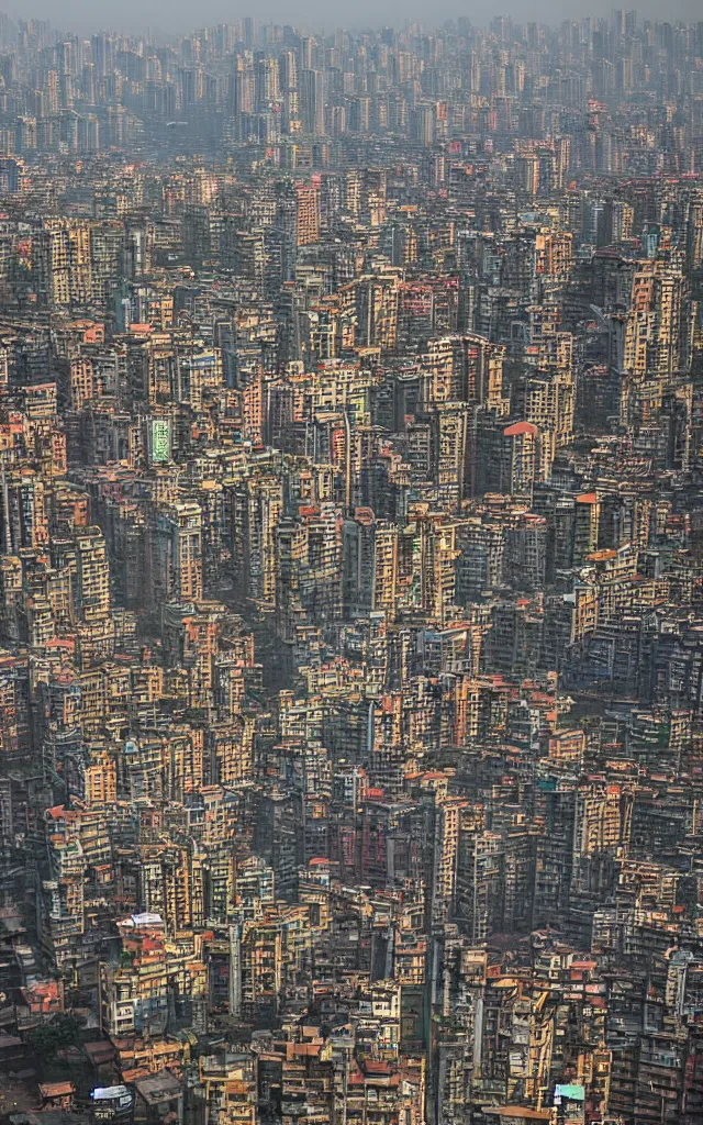 Image similar to photograph of mumbai in the future, india, urban buildings, street view