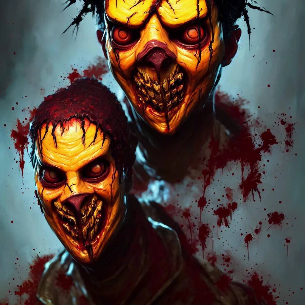 Prompt: a painting of legion from dbd dead by daylight, concept art by sam spratt, cgsociety, cosmic horror, redshift, highly detailed, hyper realistic