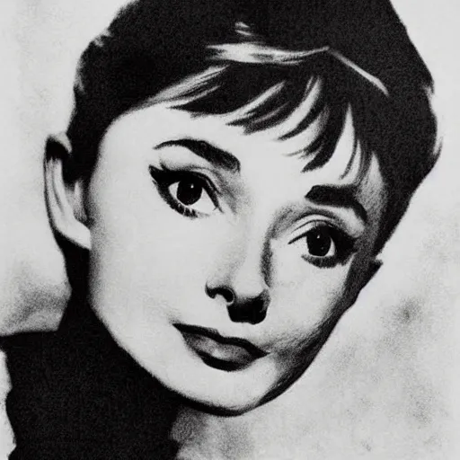 Image similar to audrey hepburn art by auguste rodin