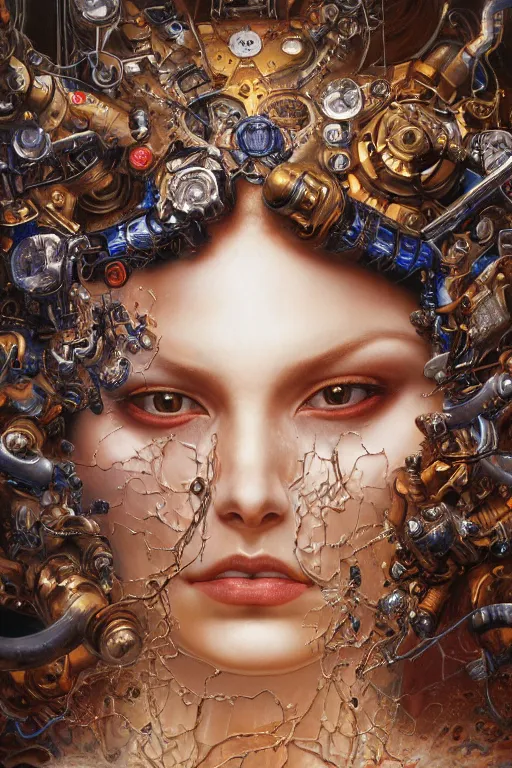 Prompt: uhd hyperrealistic photorealisitc hyperdetailed detailed badlandschugs, with sparking circuits, studio lighting, by ayami kojima amano karol bak, greg hildebrandt and mark brooks