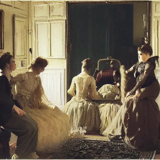 Image similar to dressing room by alfred stevens