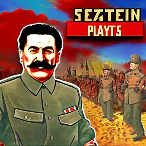 Image similar to stalin plays videogame