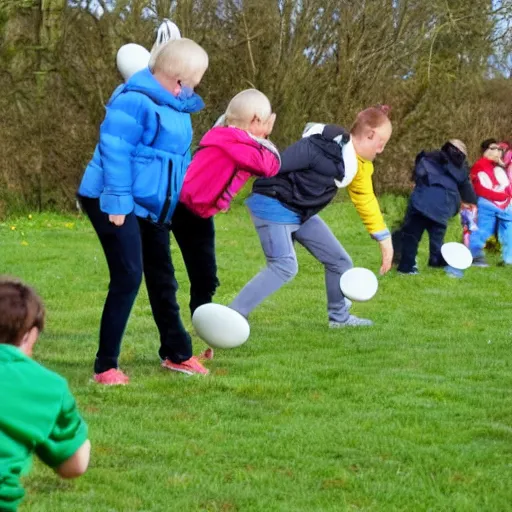 Prompt: Olympic egg and spoon race