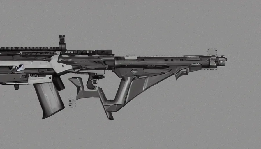 Image similar to a futuristic rifle design