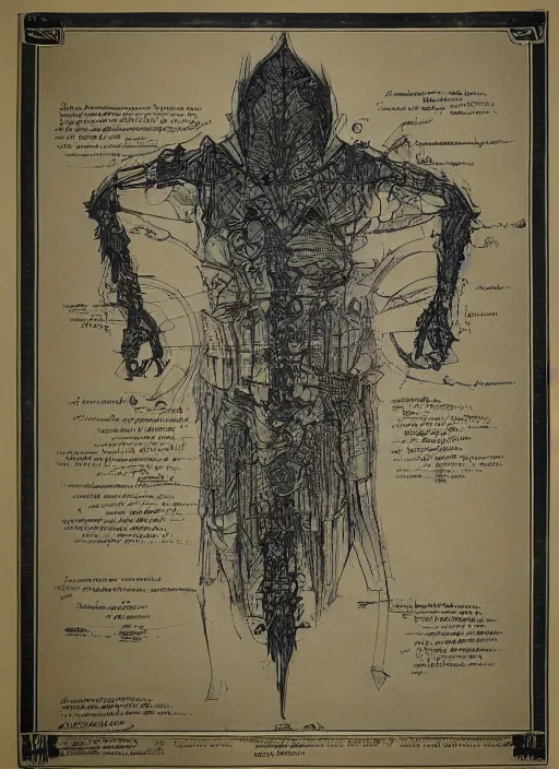 Prompt: a blueprint design of the concept of wrath