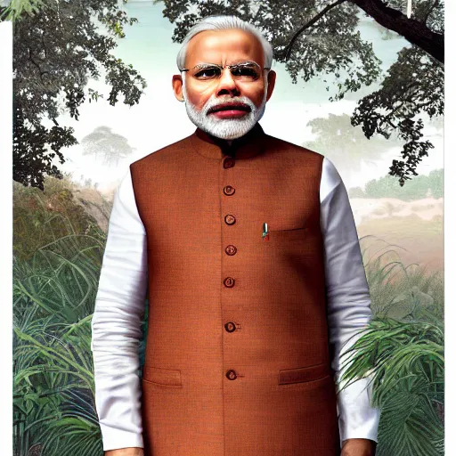 narendra modi wearing assamese male bihu dress, | Stable Diffusion