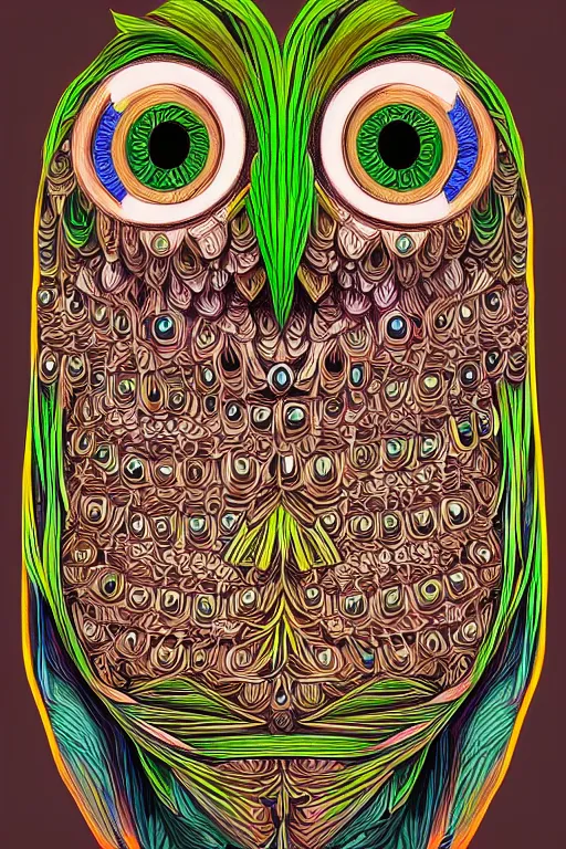 Image similar to vegetable owl, symmetrical, highly detailed, digital art, sharp focus, trending on art station