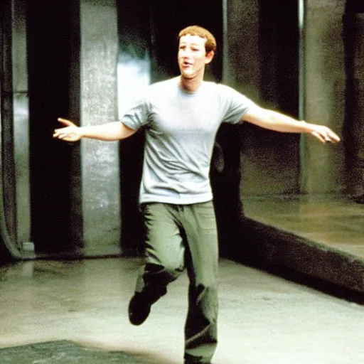 Image similar to mark zuckerberg in the matrix ( 1 9 9 9 )