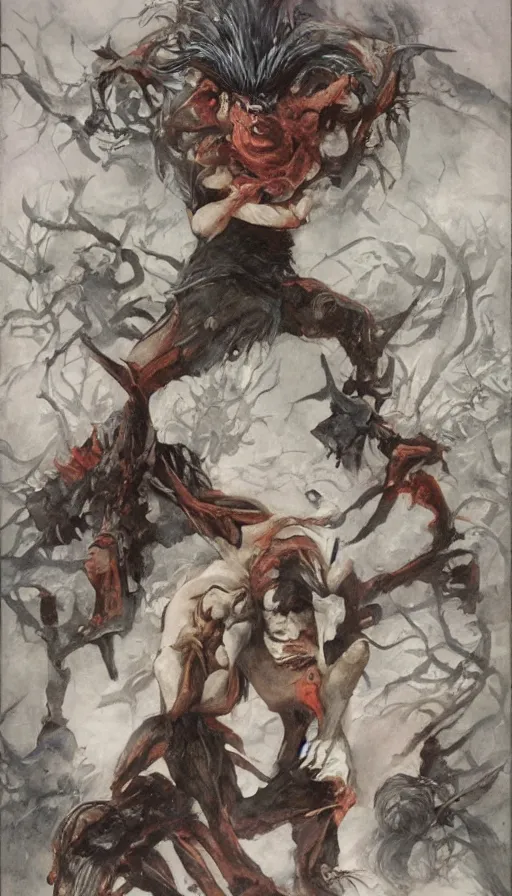 Image similar to rage, by gerald brom,