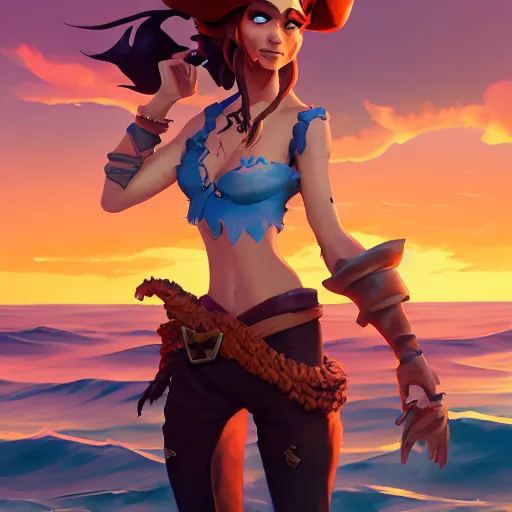 Image similar to jack the pirate mermaid on sea of thieves game avatar hero, behance hd by jesper ejsing, by rhads, makoto shinkai and lois van baarle, ilya kuvshinov, rossdraws global illumination