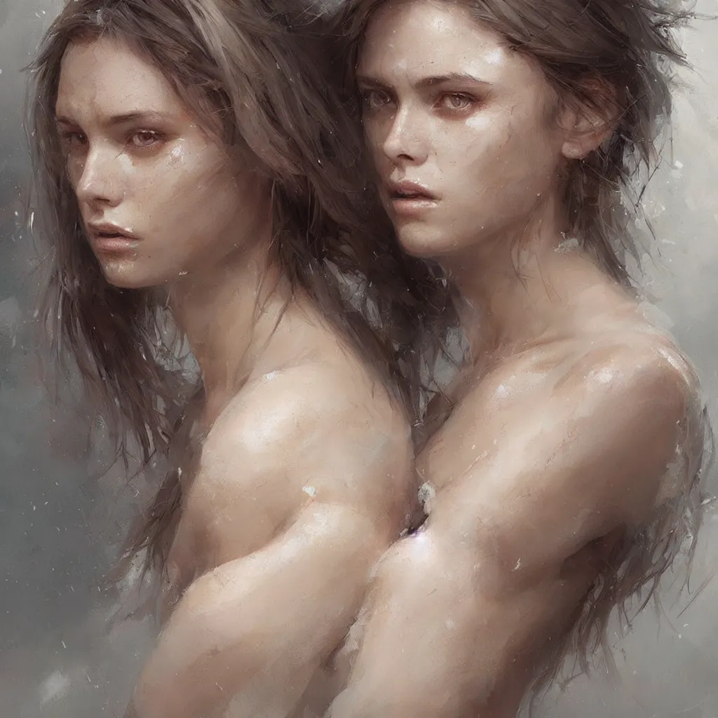 Image similar to skin care overdetailed art, by greg rutkowski, lake, art station