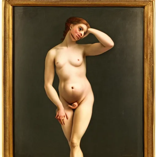 Image similar to high - quality half - length portrait of a female model with surreal anatomy