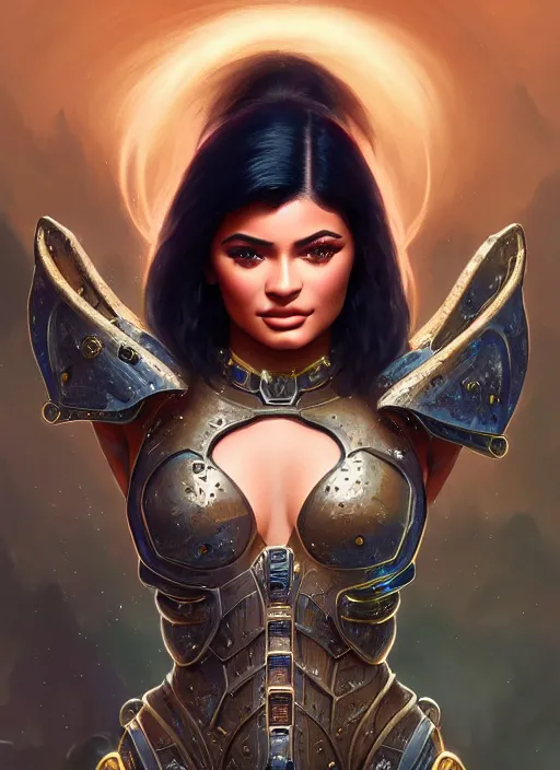 Image similar to kylie jenner as a dragon - cyborg, deep focus, fantasy, intricate, elegant, highly detailed, digital painting, artstation, concept art, matte, sharp focus, illustration, hearthstone, art by artgerm and greg rutkowski and alphonse mucha