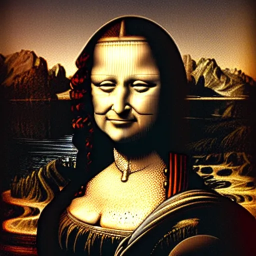 Image similar to monalisa in the style of h.r. giger, in the style of h.r. giger, in the style of h.r. giger, in the style of h.r. giger