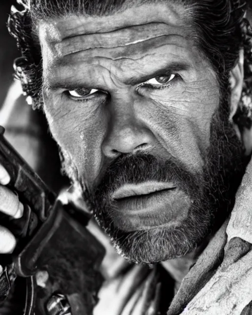 Image similar to film still close up shot of ron perlman in the movie a fistful of dollars. photographic, photography