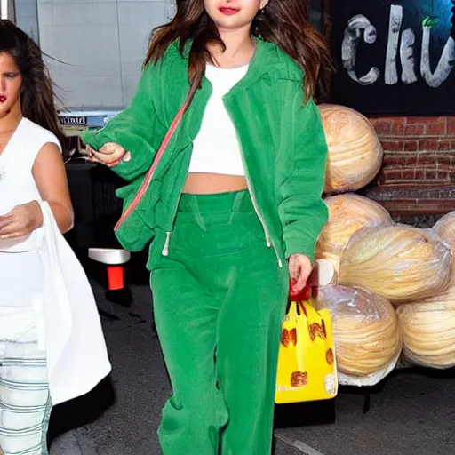 Image similar to selena gomez as celery armchair