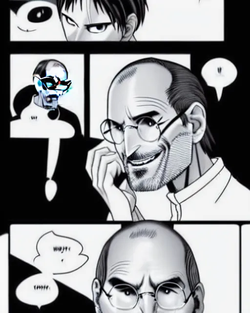 Prompt: steve jobs the manga, best scene