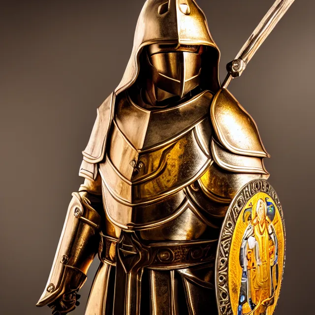 Image similar to photo of a holy paladin, highly detailed, 4 k, hdr, smooth, sharp focus, high resolution, award - winning photo