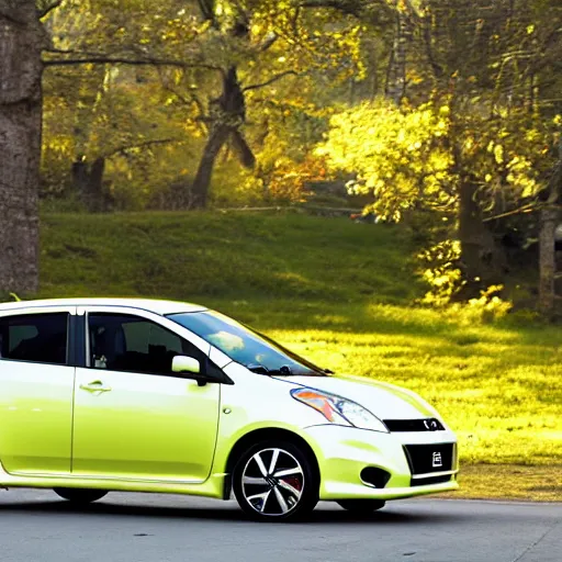 Prompt: a nissan versa suzuki swift sport mix