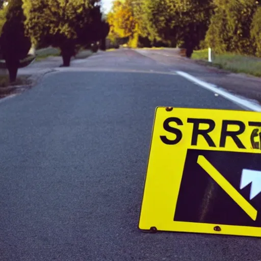 Prompt: a street sign warning furries that they will be arrested, sad furry looking at it