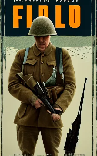 Image similar to Movie Poster for Indie Film called la fleur au fusil, Roger Deakins, World War 1, A24, Poster Art, Digital Art, Highly Detailed