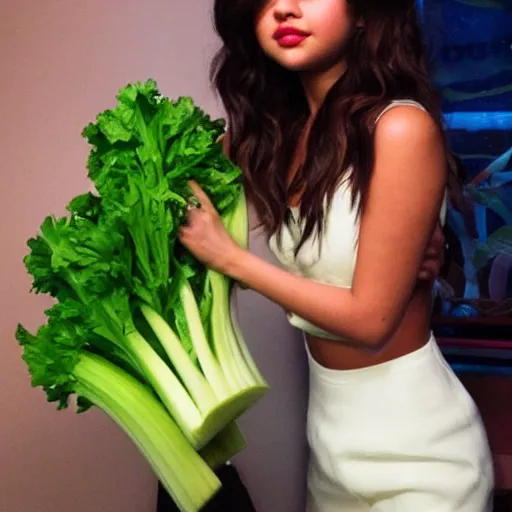 Image similar to selena gomez as celery