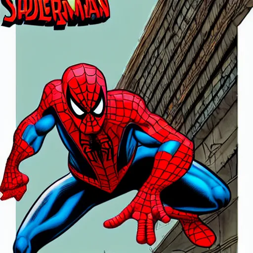 Image similar to spiderman a comic book panel by ryan stegman deviantart contest winner photorealism official art marvel comics dynamic pose