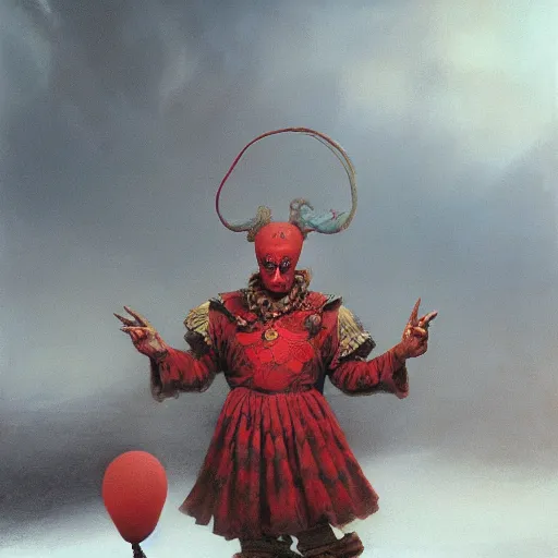 Prompt: vladimir putin, is a jester, circus performance, red clown nose, fantasy 3 d render, masterpiece, by donato giancola and greg rutkowski and wayne barlow and zdzisław beksinski, realistic face