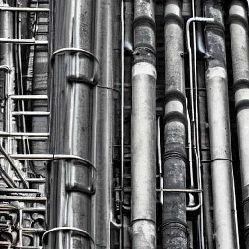 Image similar to the pipes of a chemical plant, color photo