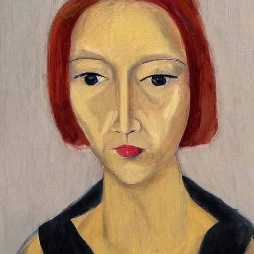 Image similar to woman portrait painting by soulage