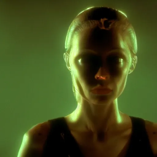 Prompt: movie still of a the alien girl, cinematic composition, cinematic light, by david lynch