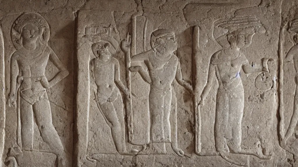 Image similar to ancient depictions of iphone