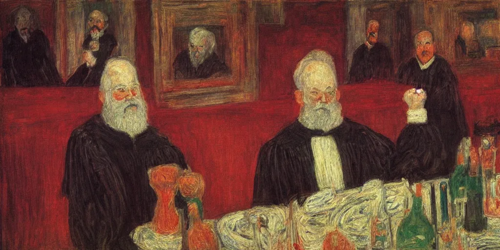 Image similar to the great judge. james ensor. ( 1 8 9 8 ) oil on canvas