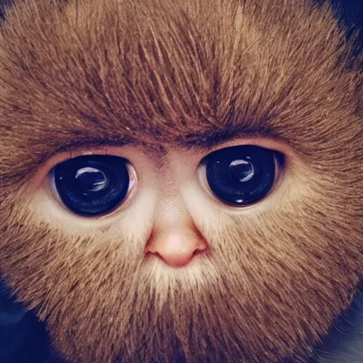 Image similar to mono - brow. hairy baby