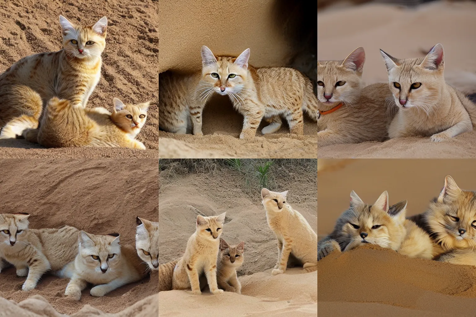 Prompt: sand cats
