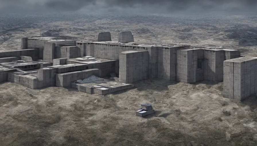 Image similar to big brutalist imperial military base on cliffs, drawing architecture, cinematic shot, by greig fraser, by emmanuel lubezki, robert richardson, hoyte van hoytema, roger deankins, janusz kaminski, alejandro inarritu