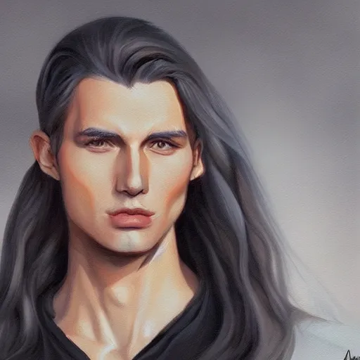 Image similar to portrait of savid bowie, art by artgerm