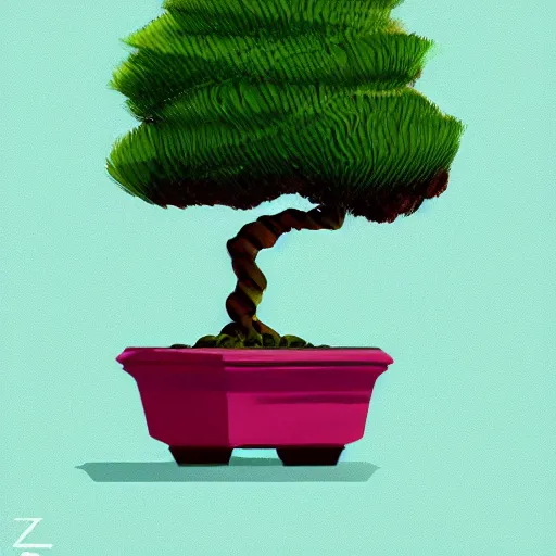 Image similar to bonsai olive! tree but minimalistic concept art by frank stella gilleard james whalen tom, colorful, soft light, trending on artstation, minimalism