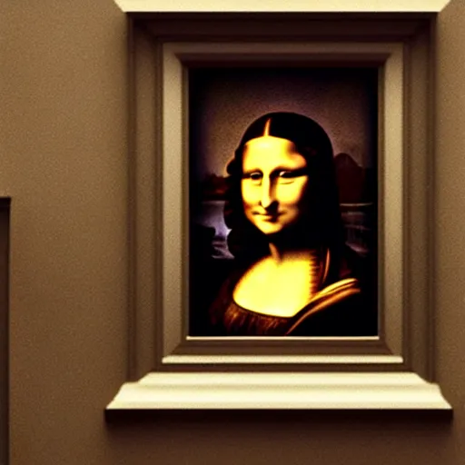 Prompt: 3 d render of mona lisa the person, walking down the street of new york city