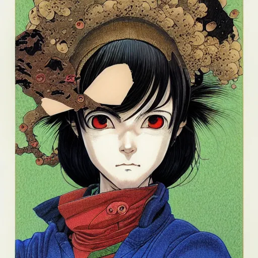 Prompt: prompt : portrait of sega character painted in miyazaki color style drawn by katsuhiro otomo and takato yamamoto, inspired by fables, china doll face, smooth face feature, intricate oil painting, high detail, sharp high detail, manga and anime 2 0 0 0