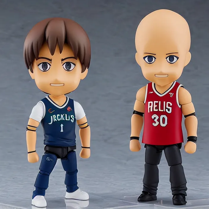 Image similar to larry bird, an anime nendoroid of dwayne the rock johnson, figurine, detailed product photo