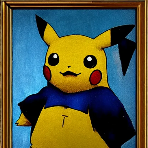 Image similar to pikachu painted by leonardo da vinci