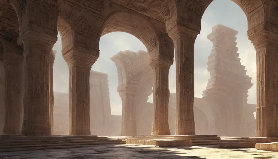 Prompt: the inside of a monument with greek motifs, by tim blandin and arthur haas and bruce pennington and john schoenherr, big windows architecture by zaha hadid, octane render, cinematic, scenery, cgsociety, modernism, futuristic, trending on artstation, sci - fi, high detail, high quality, close up angle, people walking