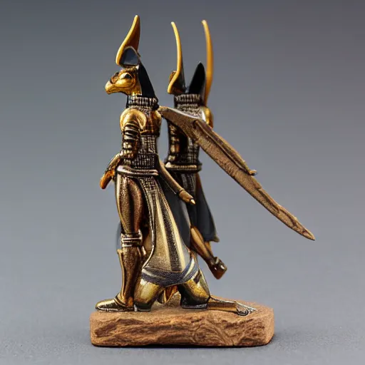 Prompt: Anubis Miniature Figure. 50mm