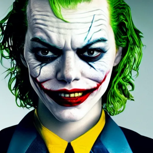 Prompt: awe inspiring beautiful 8k hdr Emma Stone as The Joker