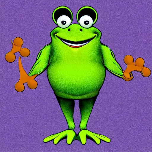 Image similar to a muscular happy frog